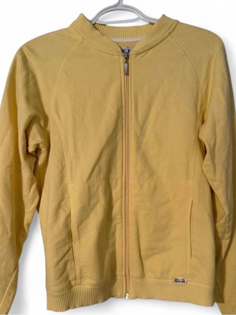 New York Laundry Pale Yellow Cotton Bomber